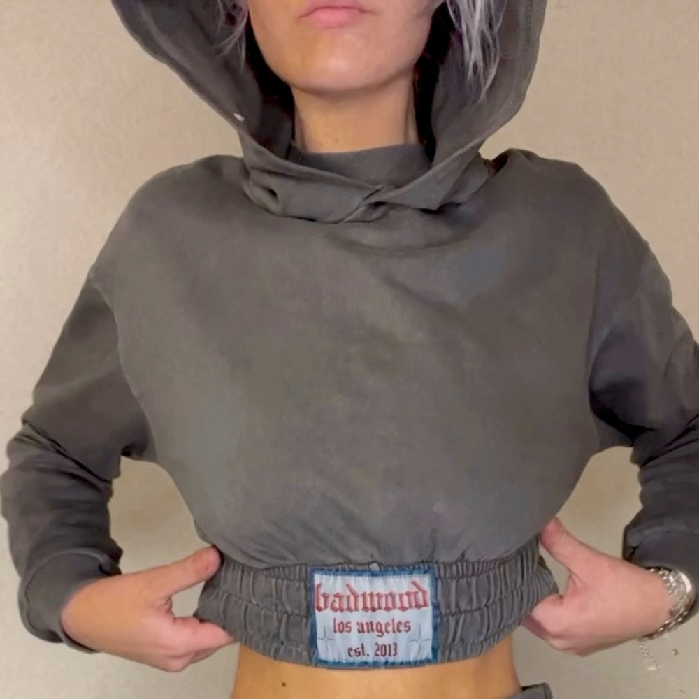 SOLD - Badwood Vintage Boxer Hoodie Cropped NWOT